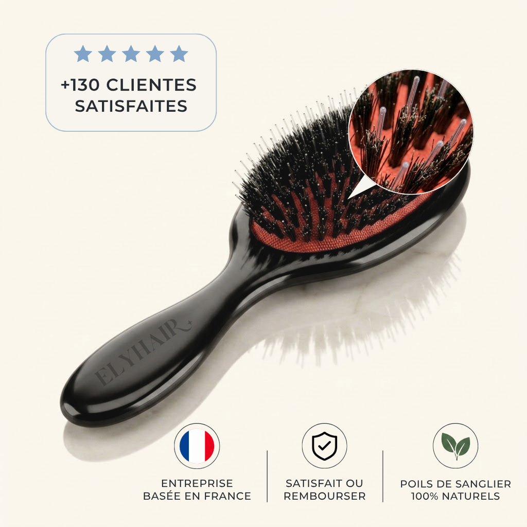 Brosse en poils de sanglier